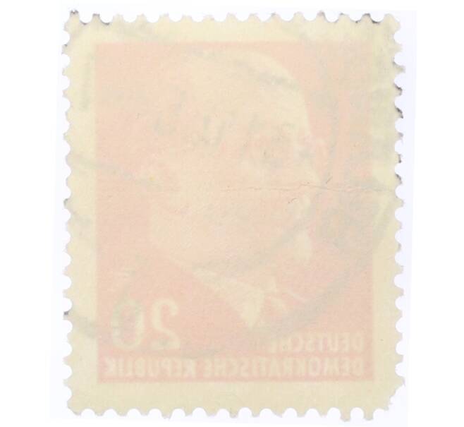 Почтовая марка 20 пфеннигов 1961 года Восточная Германия (ГДР) «Вальтер Эрнст Пауль Ульбрихт» (Артикул: T11-35453) — Фото №2