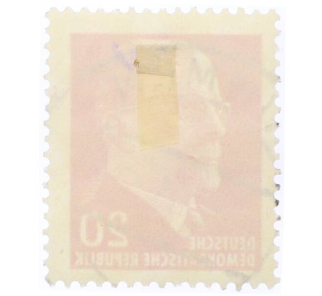 Почтовая марка 20 пфеннигов 1961 года Восточная Германия (ГДР) «Вальтер Эрнст Пауль Ульбрихт» (Артикул: T11-35455) — Фото №2