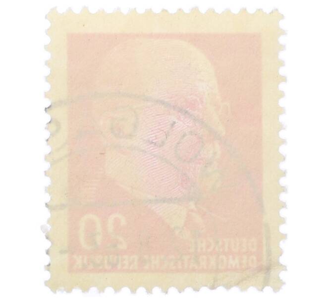 Почтовая марка 20 пфеннигов 1961 года Восточная Германия (ГДР) «Вальтер Эрнст Пауль Ульбрихт» (Артикул: T11-35457) — Фото №2