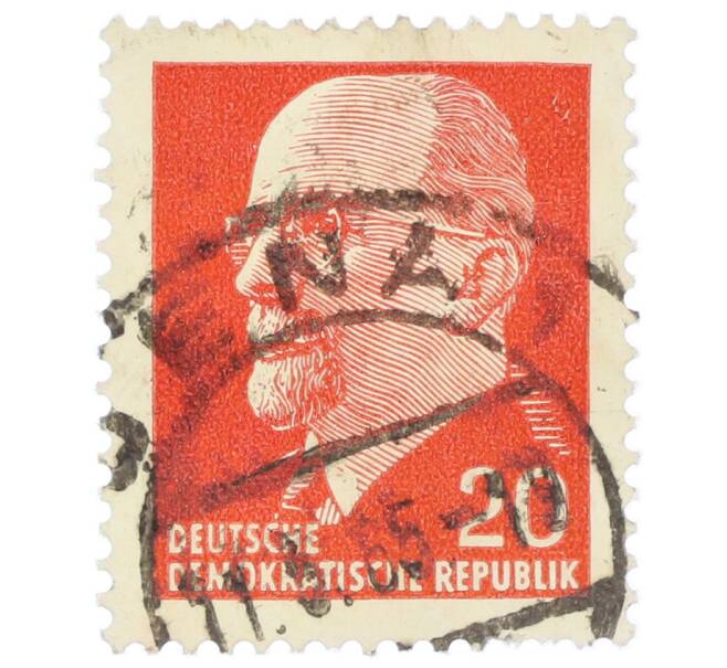 Почтовая марка 20 пфеннигов 1961 года Восточная Германия (ГДР) «Вальтер Эрнст Пауль Ульбрихт» (Артикул: T11-35458) — Фото №1