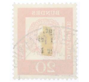 Почтовая марка 20 пфеннигов 1961 года Западная Германия (ФРГ) «Выдающиеся немцы — Иоганн Себастьян Бах» — Фото №2