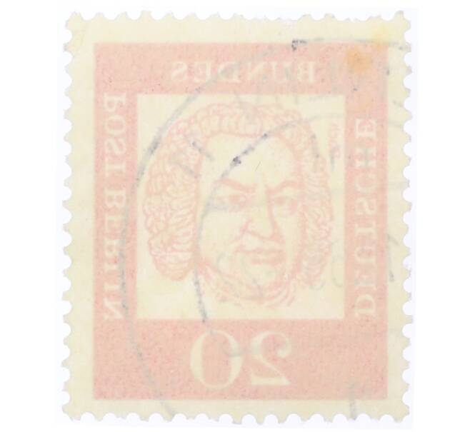 Почтовая марка 20 пфеннигов 1961 года Западная Германия (ФРГ) «Выдающиеся немцы — Иоганн Себастьян Бах» (Западный Берлин) (Артикул: T11-35465) — Фото №2