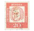 Почтовая марка 20 пфеннигов 1961 года Западная Германия (ФРГ) «Выдающиеся немцы — Иоганн Себастьян Бах» (Артикул: T11-35468) — Фото №1
