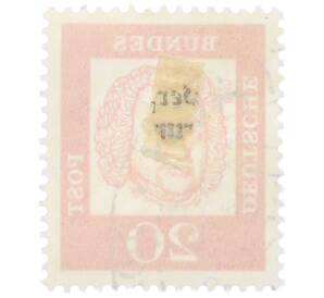 Почтовая марка 20 пфеннигов 1961 года Западная Германия (ФРГ) «Выдающиеся немцы — Иоганн Себастьян Бах» — Фото №2