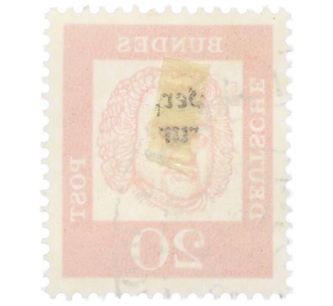 Почтовая марка 20 пфеннигов 1961 года Западная Германия (ФРГ) «Выдающиеся немцы — Иоганн Себастьян Бах» (Артикул: T11-35468) — Фото №2