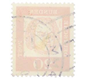 Почтовая марка 20 пфеннигов 1961 года Западная Германия (ФРГ) «Выдающиеся немцы — Иоганн Себастьян Бах» — Фото №2