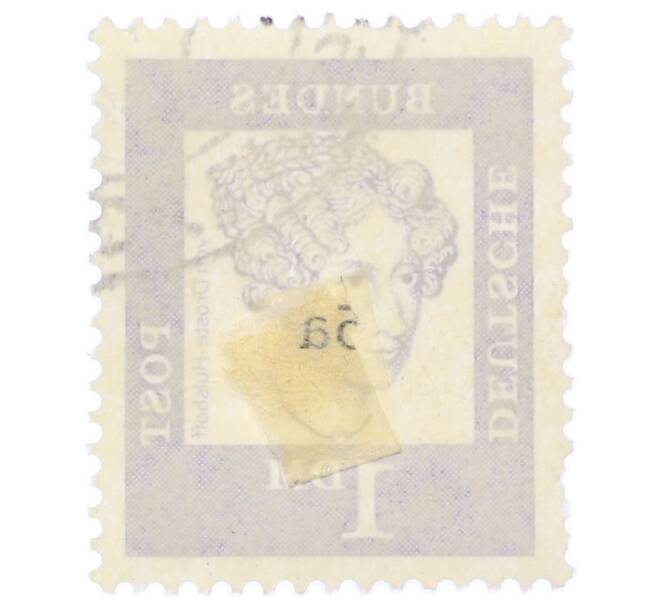 Почтовая марка 1 марка 1961 года Западная Германия (ФРГ) «Выдающиеся немцы — Аннетте фон Дросте-Хюльсхофф» (Артикул: T11-35472) — Фото №2