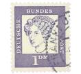 Почтовая марка 1 марка 1961 года Западная Германия (ФРГ) «Выдающиеся немцы — Аннетте фон Дросте-Хюльсхофф» (Артикул: T11-35473) — Фото №1