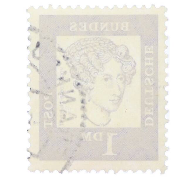 Почтовая марка 1 марка 1961 года Западная Германия (ФРГ) «Выдающиеся немцы — Аннетте фон Дросте-Хюльсхофф» (Артикул: T11-35473) — Фото №2