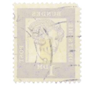 Почтовая марка 1 марка 1961 года Западная Германия (ФРГ) «Выдающиеся немцы — Аннетте фон Дросте-Хюльсхофф» — Фото №2