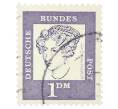 Почтовая марка 1 марка 1961 года Западная Германия (ФРГ) «Выдающиеся немцы — Аннетте фон Дросте-Хюльсхофф» (Артикул: T11-35476) — Фото №1