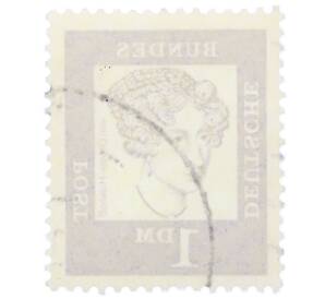 Почтовая марка 1 марка 1961 года Западная Германия (ФРГ) «Выдающиеся немцы — Аннетте фон Дросте-Хюльсхофф» — Фото №2