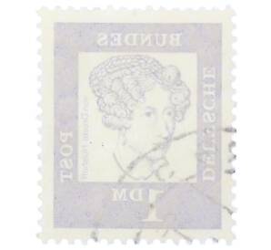 Почтовая марка 1 марка 1961 года Западная Германия (ФРГ) «Выдающиеся немцы — Аннетте фон Дросте-Хюльсхофф» — Фото №2