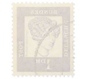 Почтовая марка 1 марка 1961 года Западная Германия (ФРГ) «Выдающиеся немцы — Аннетте фон Дросте-Хюльсхофф» — Фото №2