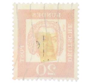 Почтовая марка 20 пфеннигов 1961 года Западная Германия (ФРГ) «Выдающиеся немцы — Иоганн Себастьян Бах» — Фото №2