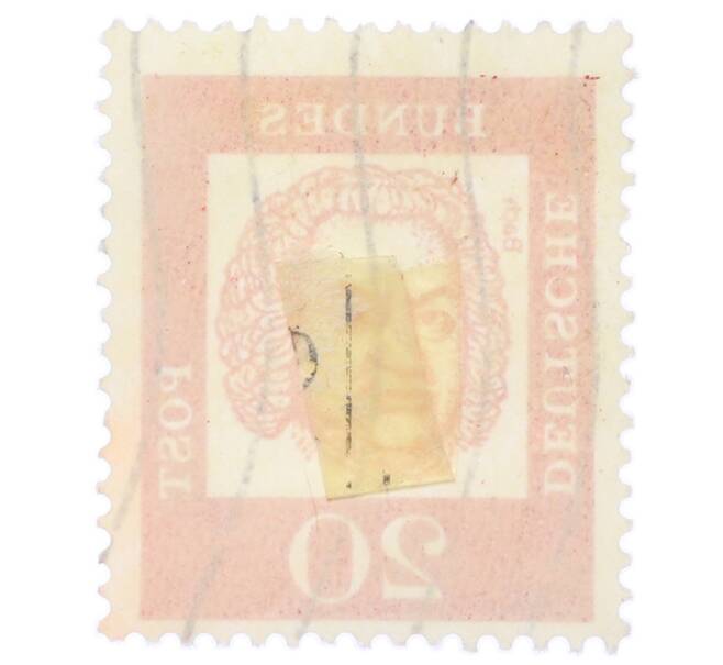 Почтовая марка 20 пфеннигов 1961 года Западная Германия (ФРГ) «Выдающиеся немцы — Иоганн Себастьян Бах» (Артикул: T11-35483) — Фото №2