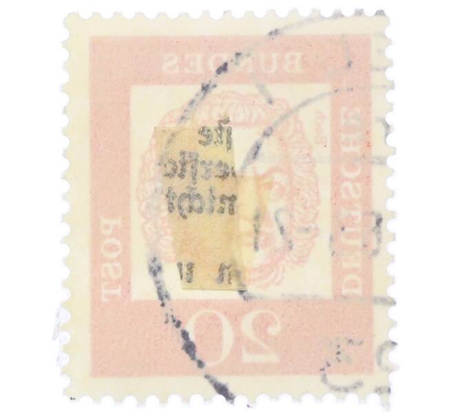 Почтовая марка 20 пфеннигов 1961 года Западная Германия (ФРГ) «Выдающиеся немцы — Иоганн Себастьян Бах» (Артикул: T11-35485) — Фото №2