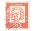 Почтовая марка 20 пфеннигов 1961 года Западная Германия (ФРГ) «Выдающиеся немцы — Иоганн Себастьян Бах» (Артикул: T11-35486) — Фото №1