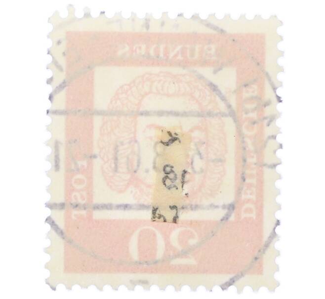 Почтовая марка 20 пфеннигов 1961 года Западная Германия (ФРГ) «Выдающиеся немцы — Иоганн Себастьян Бах» (Артикул: T11-35487) — Фото №2