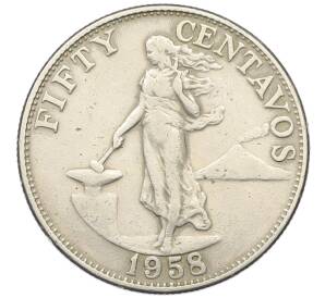 50 сентаво 1958 года Филиппины — Фото №1
