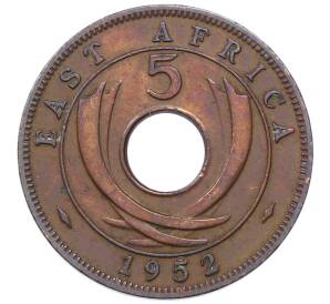 5 центов 1952 года Британская Восточная Африка — Фото №1
