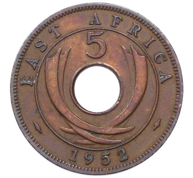 Монета 5 центов 1952 года Британская Восточная Африка (Артикул: K12-76590) — Фото №1