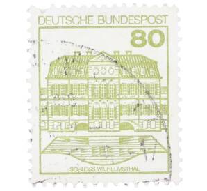 Почтовая марка 80 пфеннигов 1982 года Западная Германия (ФРГ) «Крепости и замки — Вильгельмсталь»