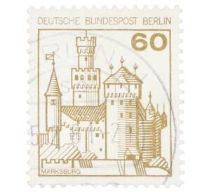 Почтовая марка 60 пфеннигов 1977 года Западная Германия (ФРГ) «Крепости и замки — Марксбург»
