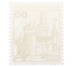 Почтовая марка 60 пфеннигов 1977 года Западная Германия (ФРГ) «Крепости и замки — Марксбург»