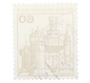 Почтовая марка 60 пфеннигов 1977 года Западная Германия (ФРГ) «Крепости и замки — Марксбург»