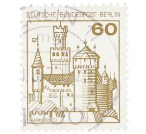 Почтовая марка 60 пфеннигов 1977 года Западная Германия (ФРГ) «Крепости и замки — Марксбург»
