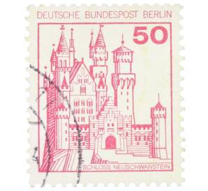Почтовая марка 50 пфеннигов 1977 года Западная Германия (ФРГ) «Крепости и замки — Нойшванштайн» — Фото №1