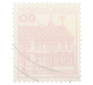 Почтовая марка 60 пфеннигов 1979 года Западная Германия (ФРГ) «Крепости и замки — Райдт» — Фото №2