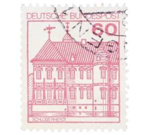 Почтовая марка 60 пфеннигов 1979 года Западная Германия (ФРГ) «Крепости и замки — Райдт»