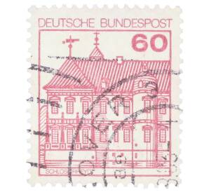 Почтовая марка 60 пфеннигов 1979 года Западная Германия (ФРГ) «Крепости и замки — Райдт»