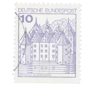 Почтовая марка 10 пфеннигов 1977 года Западная Германия (ФРГ) «Крепости и замки — Глюксбург»