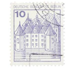Почтовая марка 10 пфеннигов 1977 года Западная Германия (ФРГ) «Крепости и замки — Глюксбург»