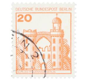 Почтовая марка 20 пфеннигов 1977 года Западная Германия (ФРГ) «Крепости и замки — Пфауэнинзель в Берлине»