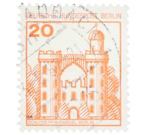 Почтовая марка 20 пфеннигов 1977 года Западная Германия (ФРГ) «Крепости и замки — Пфауэнинзель в Берлине»