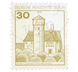 Почтовая марка 30 пфеннигов 1977 года Западная Германия (ФРГ) «Крепости и замки — Замок Людвигштейн» — Фото №1