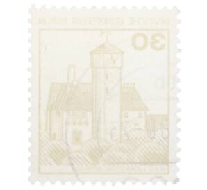 Почтовая марка 30 пфеннигов 1977 года Западная Германия (ФРГ) «Крепости и замки — Замок Людвигштейн» — Фото №2