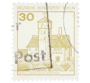 Почтовая марка 30 пфеннигов 1977 года Западная Германия (ФРГ) «Крепости и замки — Замок Людвигштейн» — Фото №1