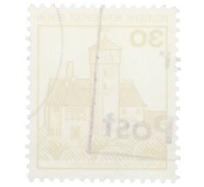 Почтовая марка 30 пфеннигов 1977 года Западная Германия (ФРГ) «Крепости и замки — Замок Людвигштейн» — Фото №2