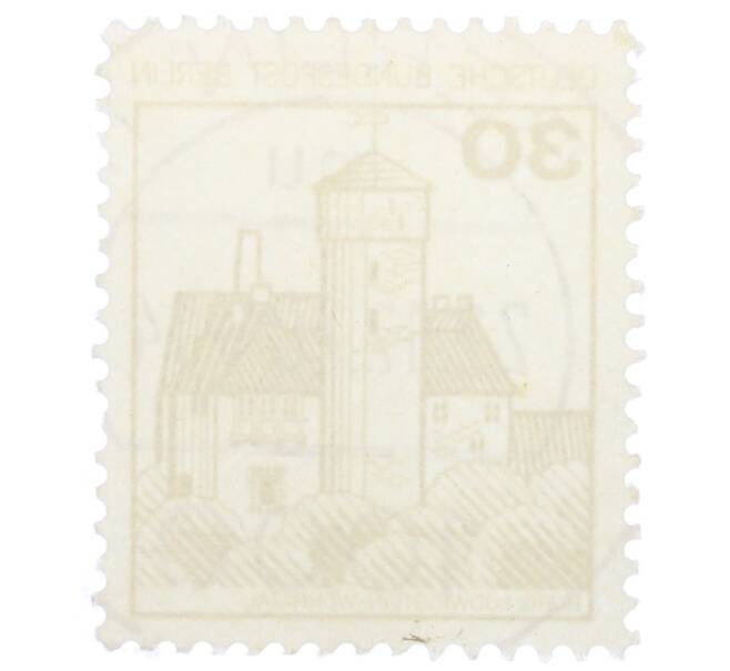 Почтовая марка 30 пфеннигов 1977 года Западная Германия (ФРГ) «Крепости и замки — Замок Людвигштейн» (Артикул: T11-35561) — Фото №2