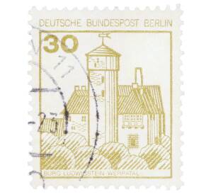 Почтовая марка 30 пфеннигов 1977 года Западная Германия (ФРГ) «Крепости и замки — Замок Людвигштейн» — Фото №1