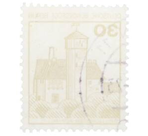 Почтовая марка 30 пфеннигов 1977 года Западная Германия (ФРГ) «Крепости и замки — Замок Людвигштейн» — Фото №2