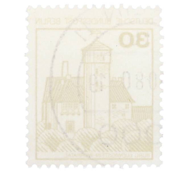 Почтовая марка 30 пфеннигов 1977 года Западная Германия (ФРГ) «Крепости и замки — Замок Людвигштейн» (Артикул: T11-35564) — Фото №2