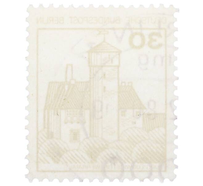 Почтовая марка 30 пфеннигов 1977 года Западная Германия (ФРГ) «Крепости и замки — Замок Людвигштейн» (Артикул: T11-35565) — Фото №2