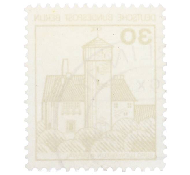 Почтовая марка 30 пфеннигов 1977 года Западная Германия (ФРГ) «Крепости и замки — Замок Людвигштейн» (Артикул: T11-35566) — Фото №2