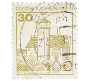 Почтовая марка 30 пфеннигов 1977 года Западная Германия (ФРГ) «Крепости и замки — Замок Людвигштейн»